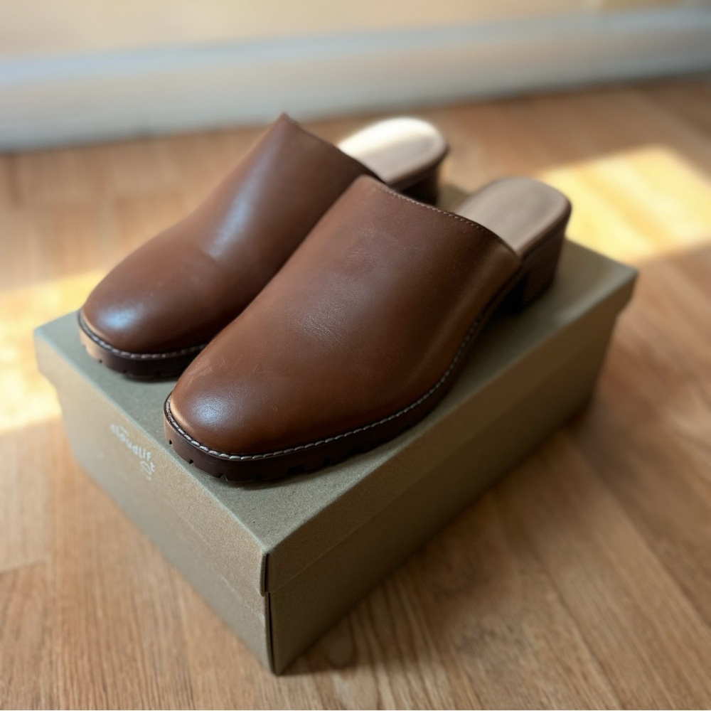 J. Crew Brown Leather Mules
